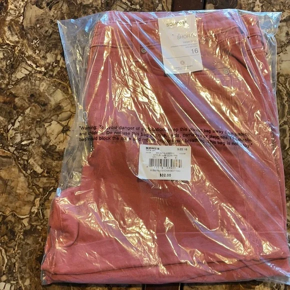 Sale Plus Size Women’s Ladies SONOMA Antique Berry High-Waisted Denim Jean Short - Picture 5 of 5